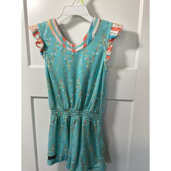 Matilda Jane Girls Dream Chasers Confetti Print Party Romper Green Size 6 - Picture 6 of 11
